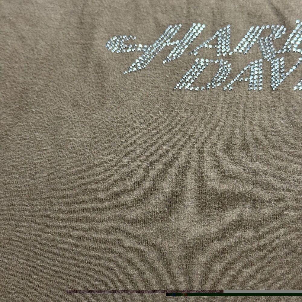 Harley Davidson Women's Brown Bedazzled Rhinestone Tank Top Size Medium Y2K - Picture 8 of 12